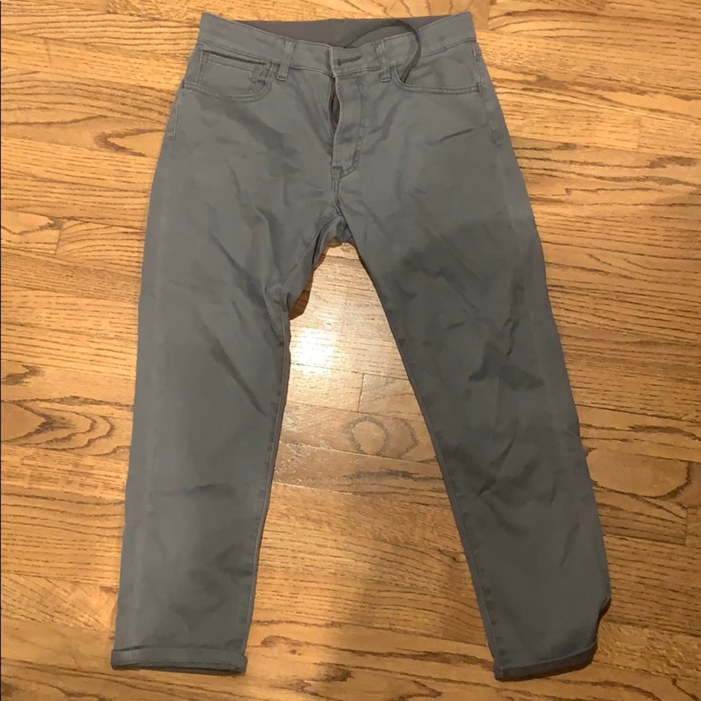 Uniqlo EZ stretch pants, light gray, small